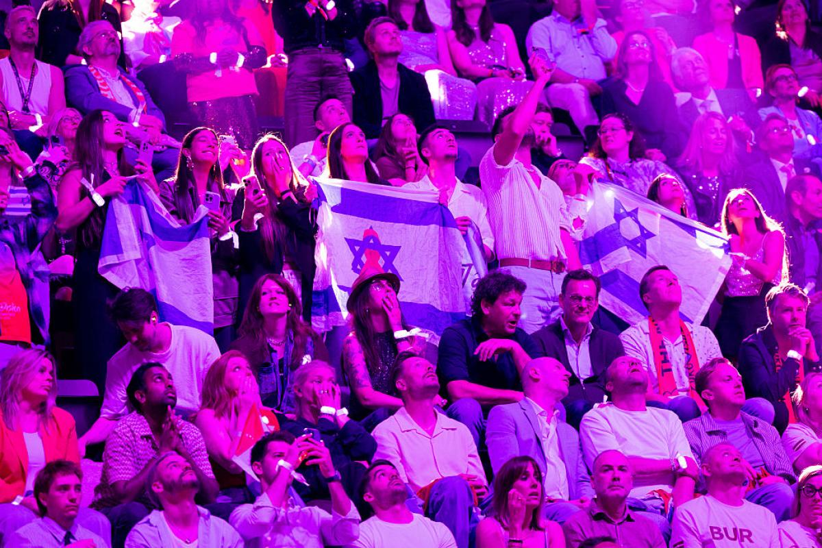 Fans israelíes, durante la celebración de Eurovisión 2025