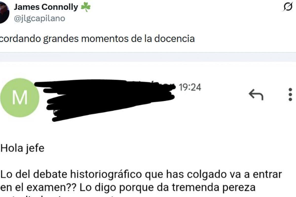 El tuit viral con la respuesta de un profesor.