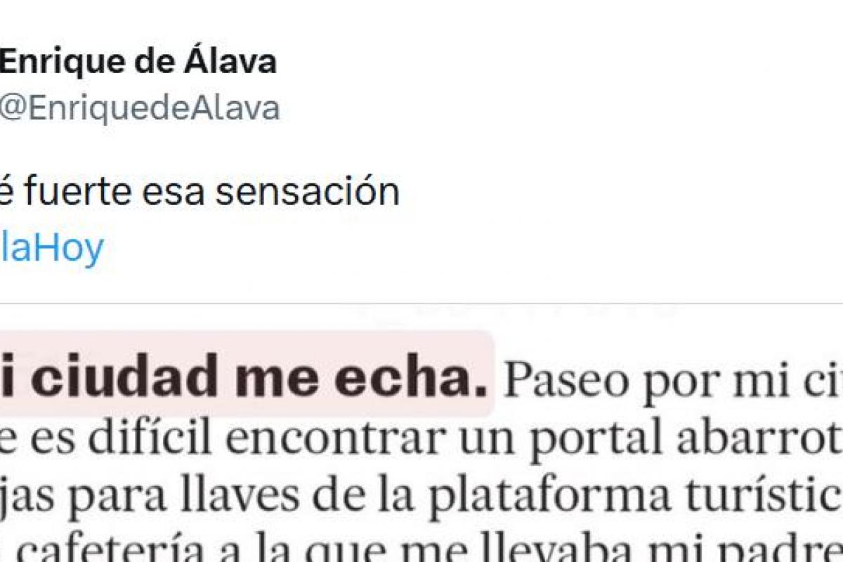 La carta al director de 'El País' reflexionando sobre el cambio de una ciudad.
