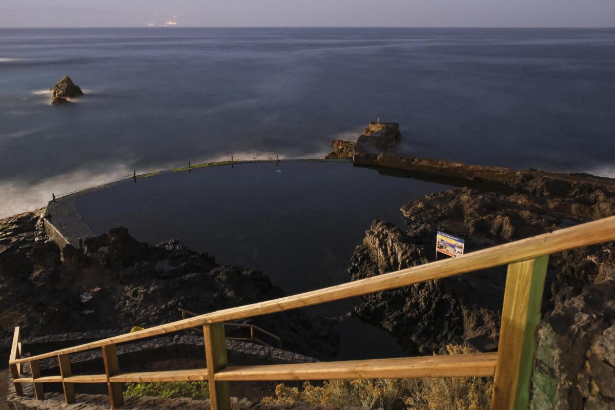 Lugar donde se ha producido el golpe de mar este domingo en Tenerife.