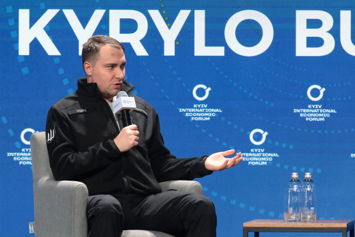 Kyrylo Budanov, alto mando ucraniano, durante una conferencia