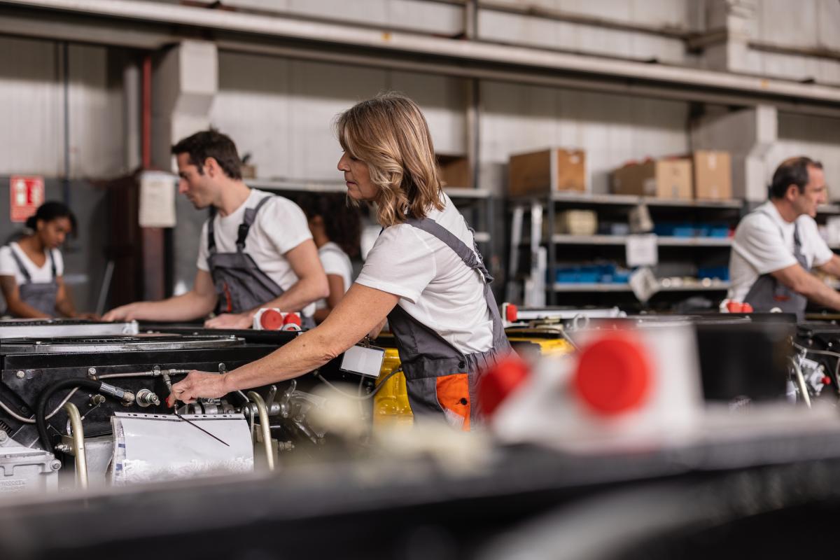 Trabajadores en la empresa