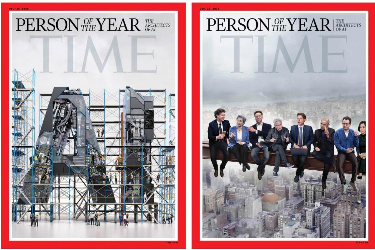 La revista 'Time' elige a los arquitectos de la IA como persona del año 2025.