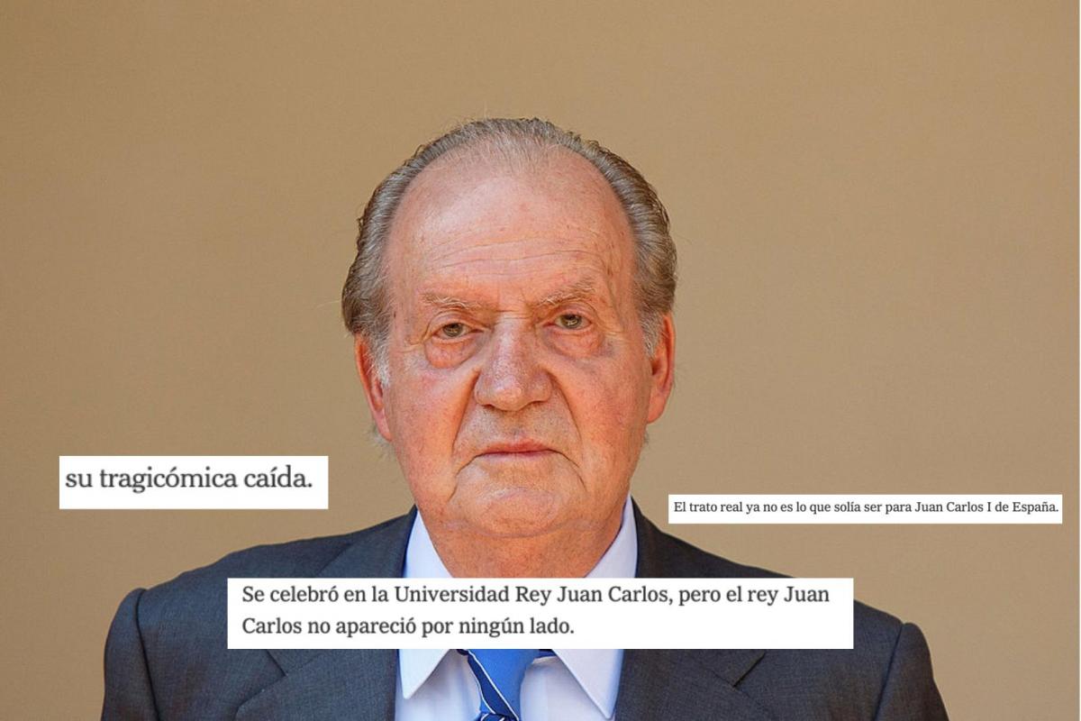 Montaje del rey emérito Juan Carlos I.