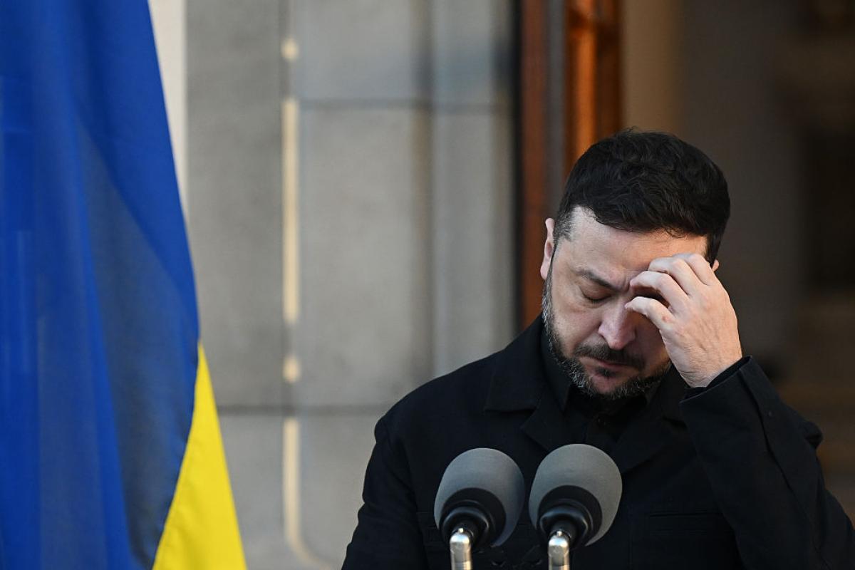 El presidente ucraniano, Volodimir Zelenski, tras reunirse con el Taoiseach de Irlanda, Micheal Martin, en la sede del Gobierno, el 2 de diciembre de 2025, en Dublín.