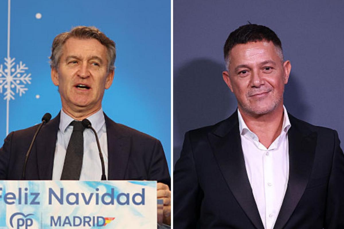 Fotomontaje de Alberto Núñez Feijóo y Alejandro Sanz.