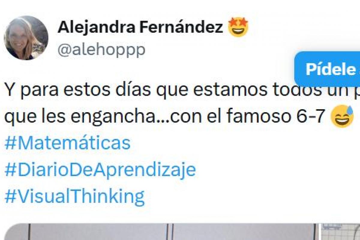 El tuit de la profesora Alejandra Fernández.