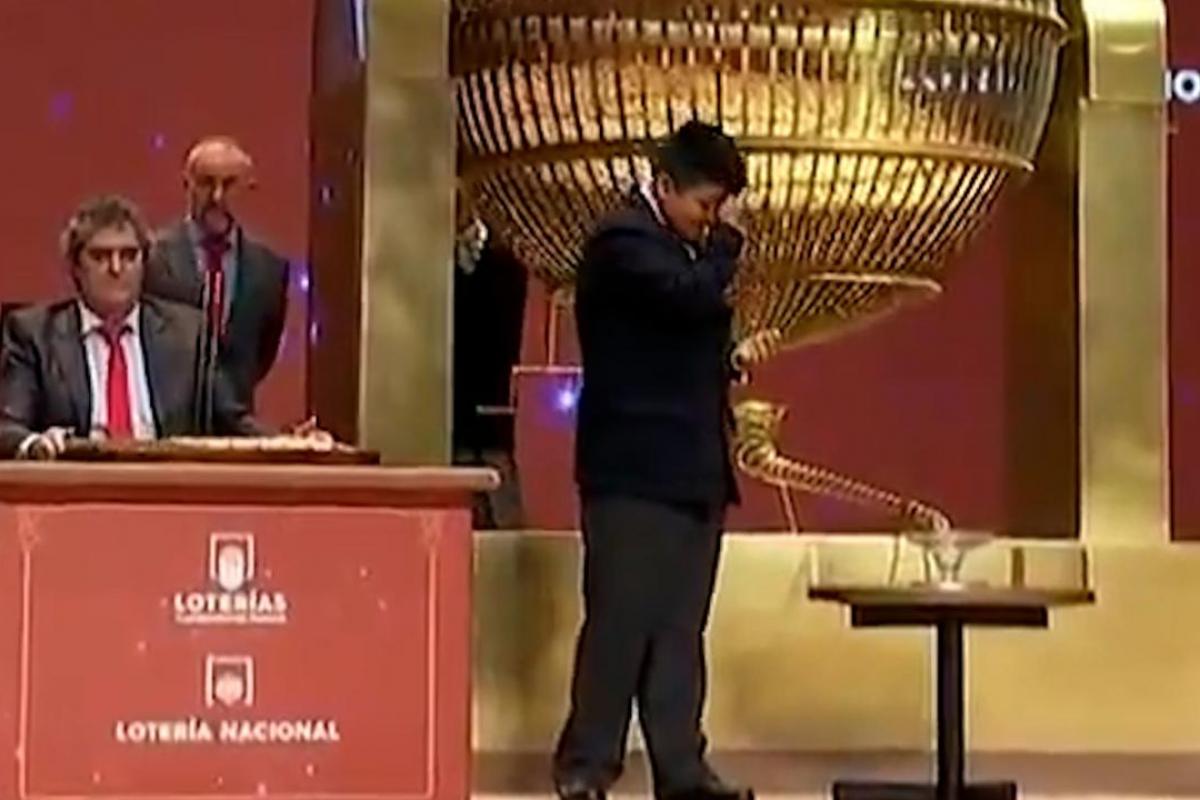El niño de San Ildefonso protagonista de la Lotería.