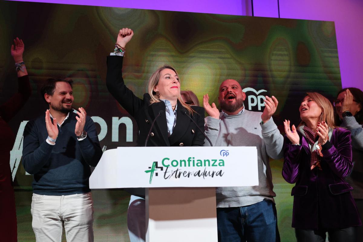 La candidata del Partido Popular a la presidencia de la Junta de Extremadura María Guardiola