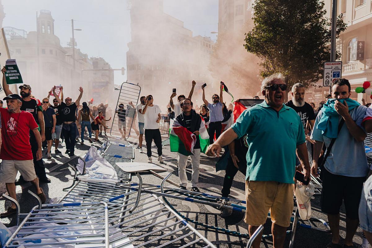 Protestas sociales en el final de La Vuelta