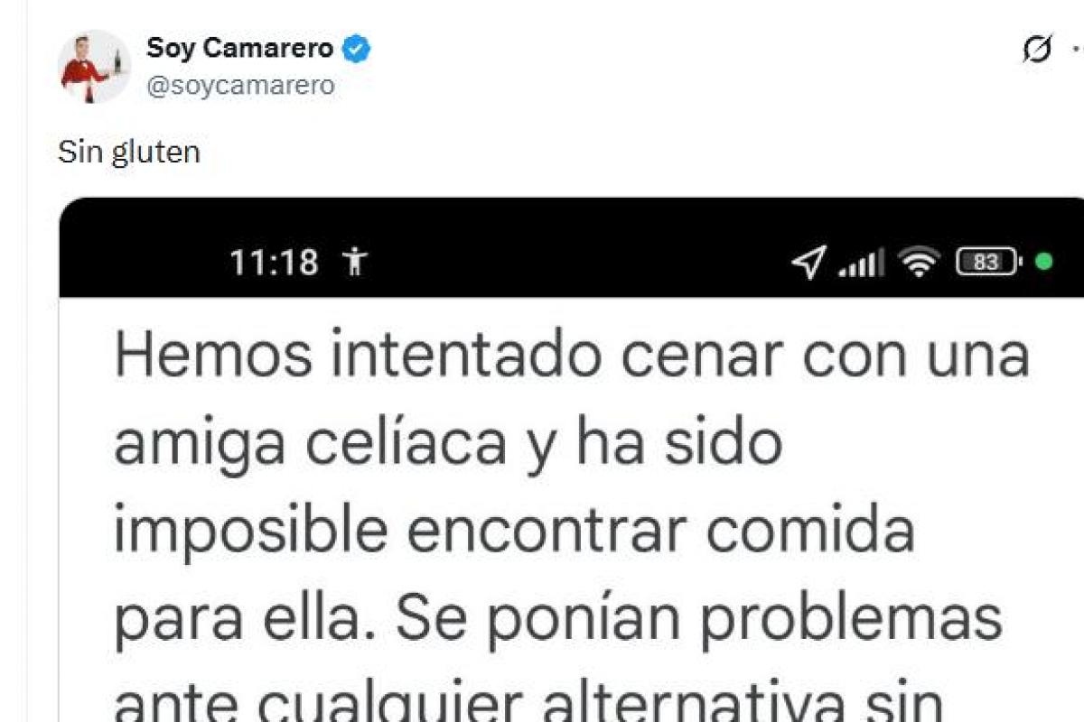 El tuit de SoyCamarero con la respuesta a esta crítica.