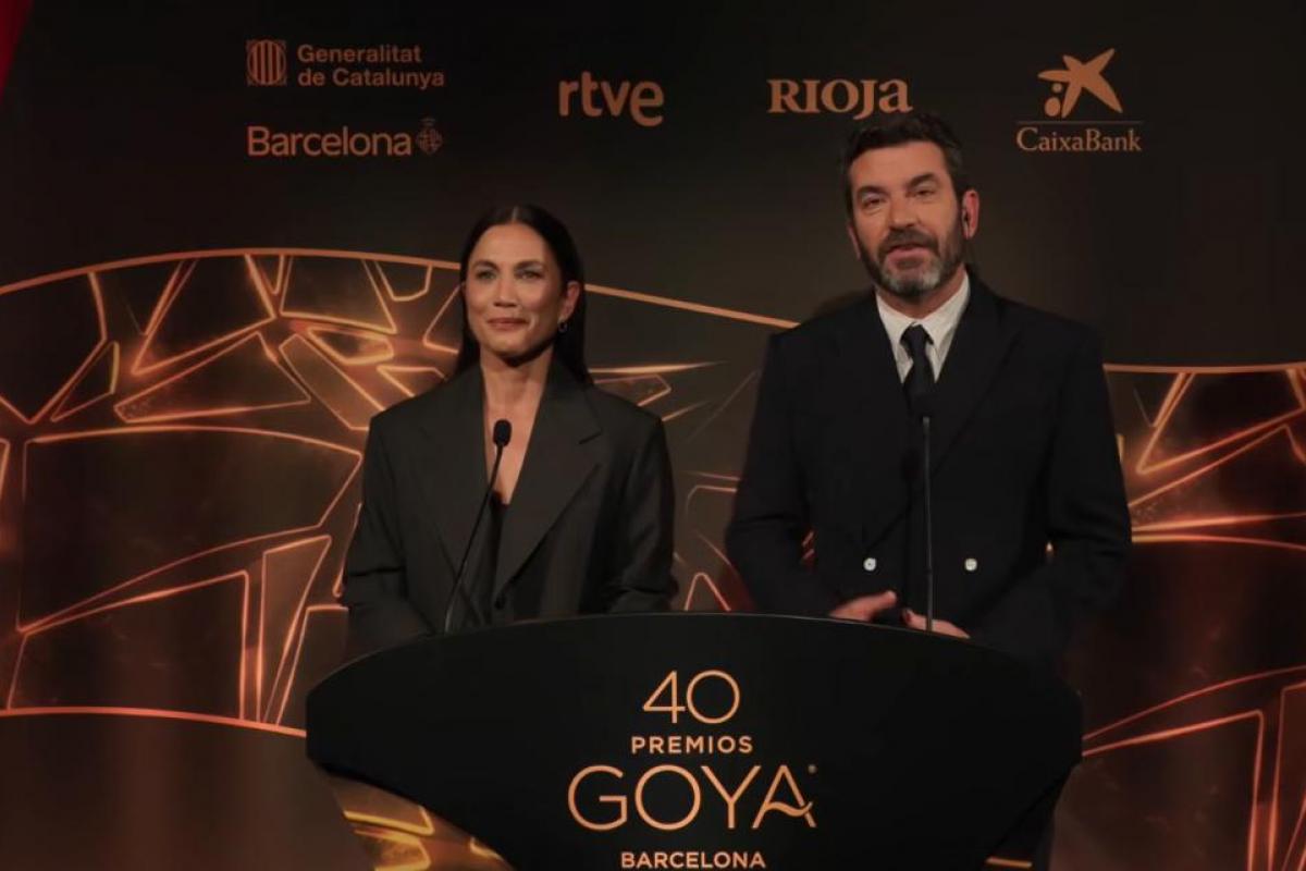 Toni Acosta y Arturo Valls realizan la lectura de nominados a los Premios Goya 2026.
