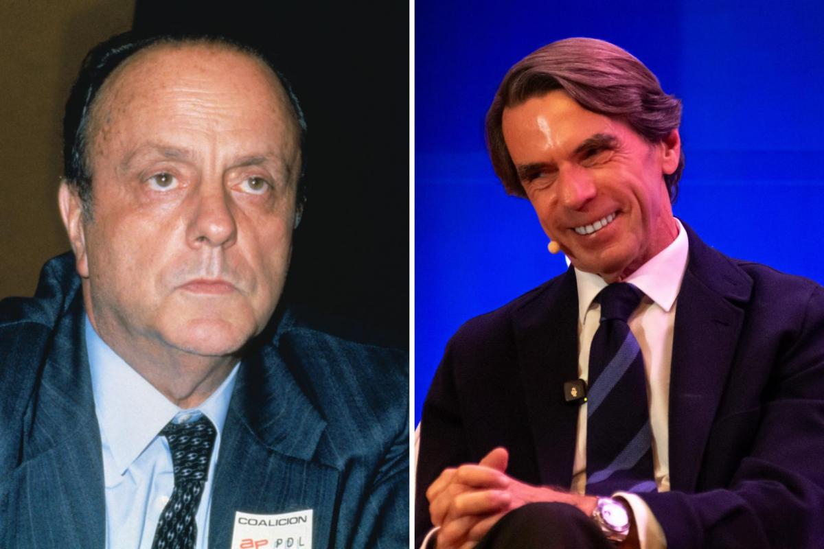 Combo de imágenes de Manuel Fraga y José María Aznar, respectivamente.