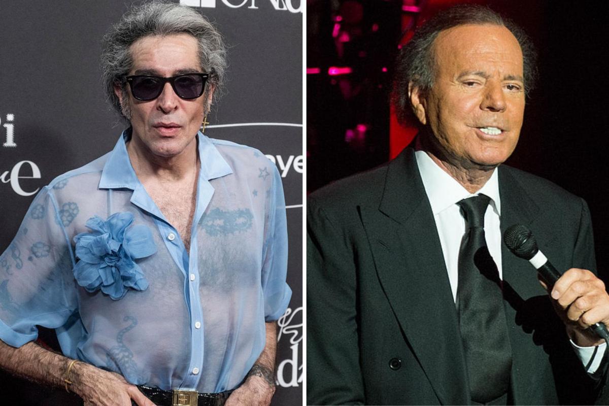 El cantante Mario Vaquerizo y el cantante Julio Iglesias.