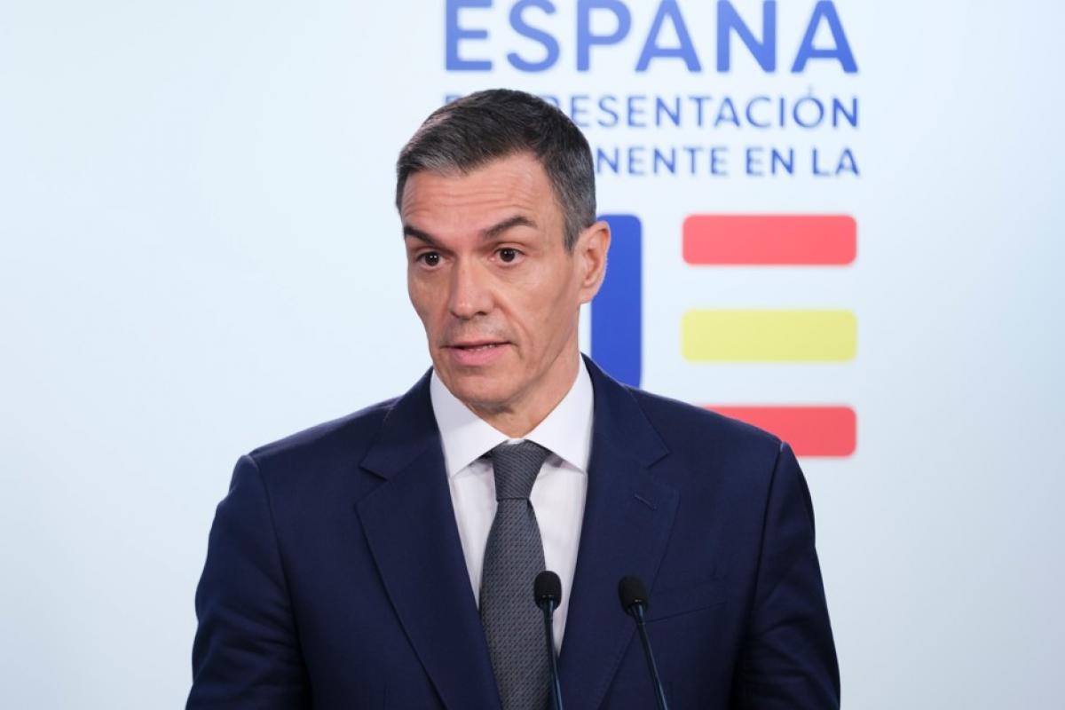 El presidente del Gobierno, Pedro Sánchez, tras la reunión del Consejo Europeo.