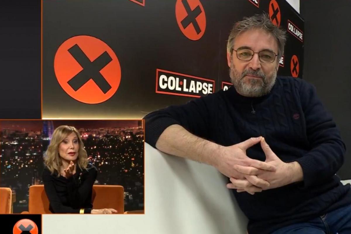 La periodista Pilar Eyre y Jordi Évole en 'Col·lapse'.