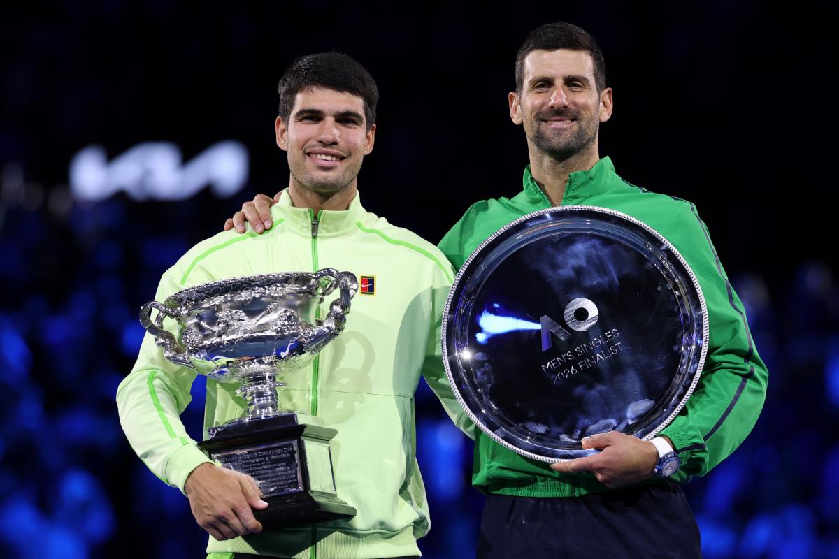Djokovic y Alcaraz, tras la final del Open de Australia.