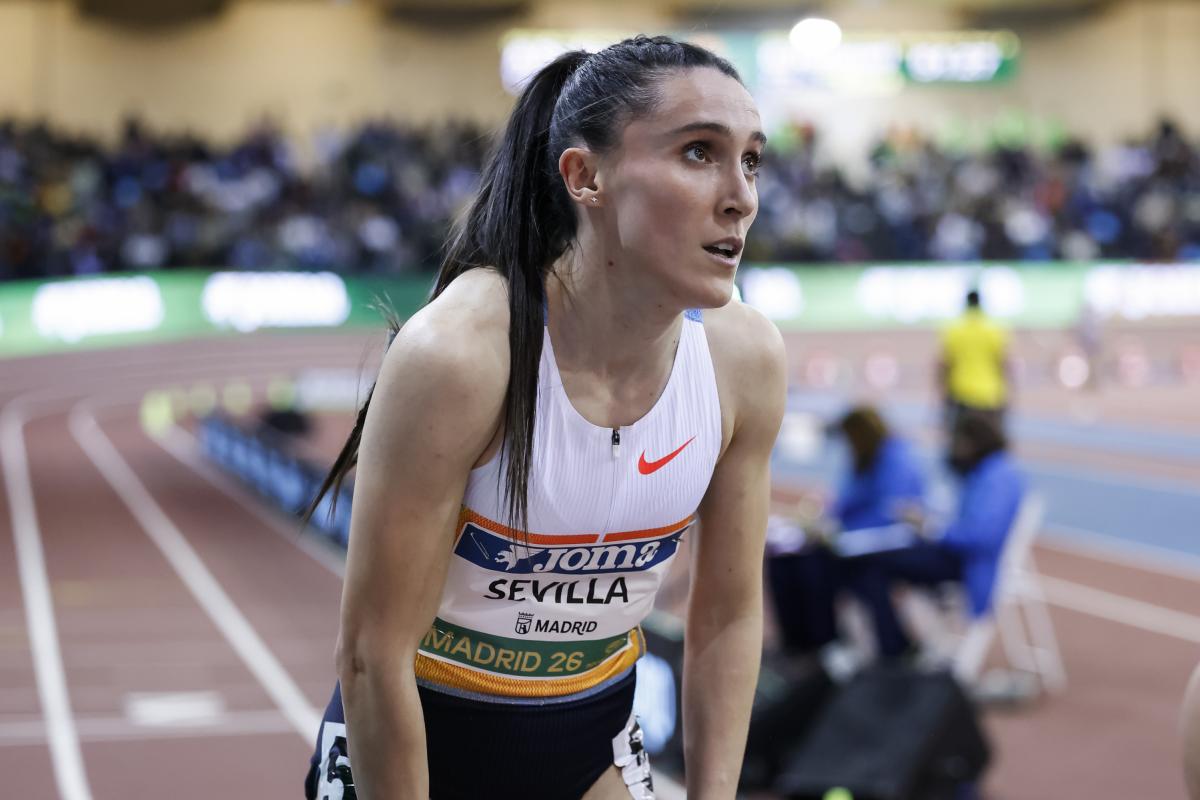 Paula Sevilla, en la prueba de este viernes en Gallur (Madrid).