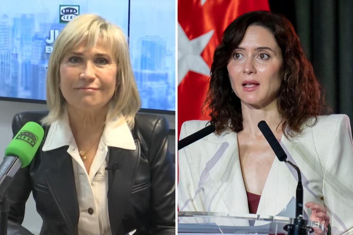La periodista Julia Otero y la presidenta de la Comunidad de Madrid, Isabel Díaz Ayuso.