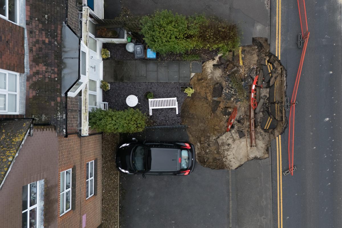 Imagen del socavón de Godstone