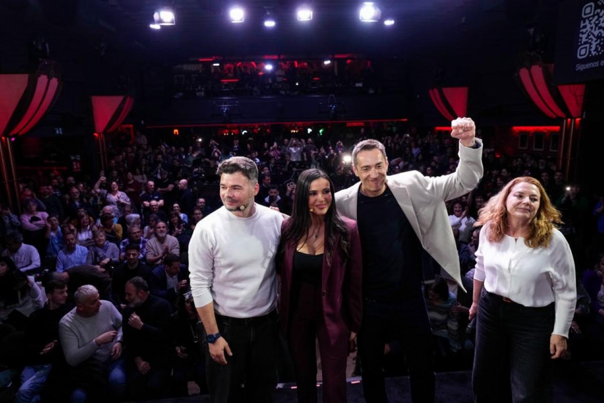 Presentación del proyecto de Gabriel Rufián y Emilio Delgado, con Sarah Santaolalla como moderadora