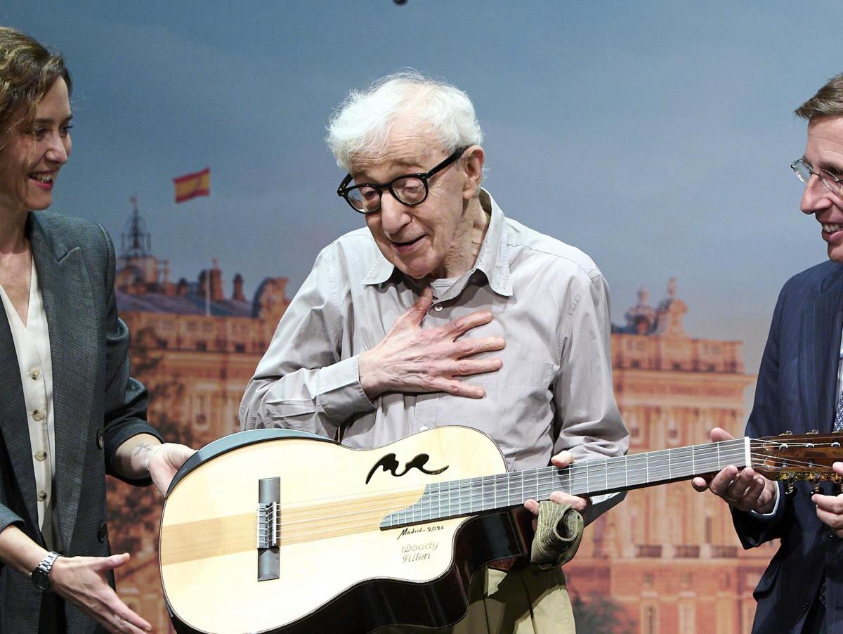 'Bienvenido Mr. Allen': Woody Allen presenta en Madrid su nueva película con el patrocinio de Ayuso y Almeida y sin saber lo que pasa en Sol