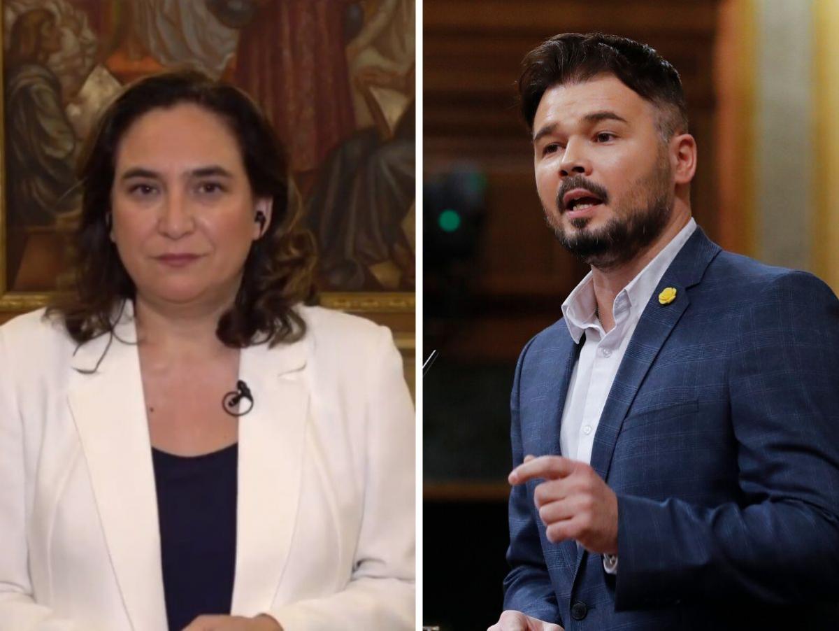 Ada Colau le abre la puerta del Frente Amplio a Rufián y le pide ejercer "su liderazgo" para unir a las izquierdas