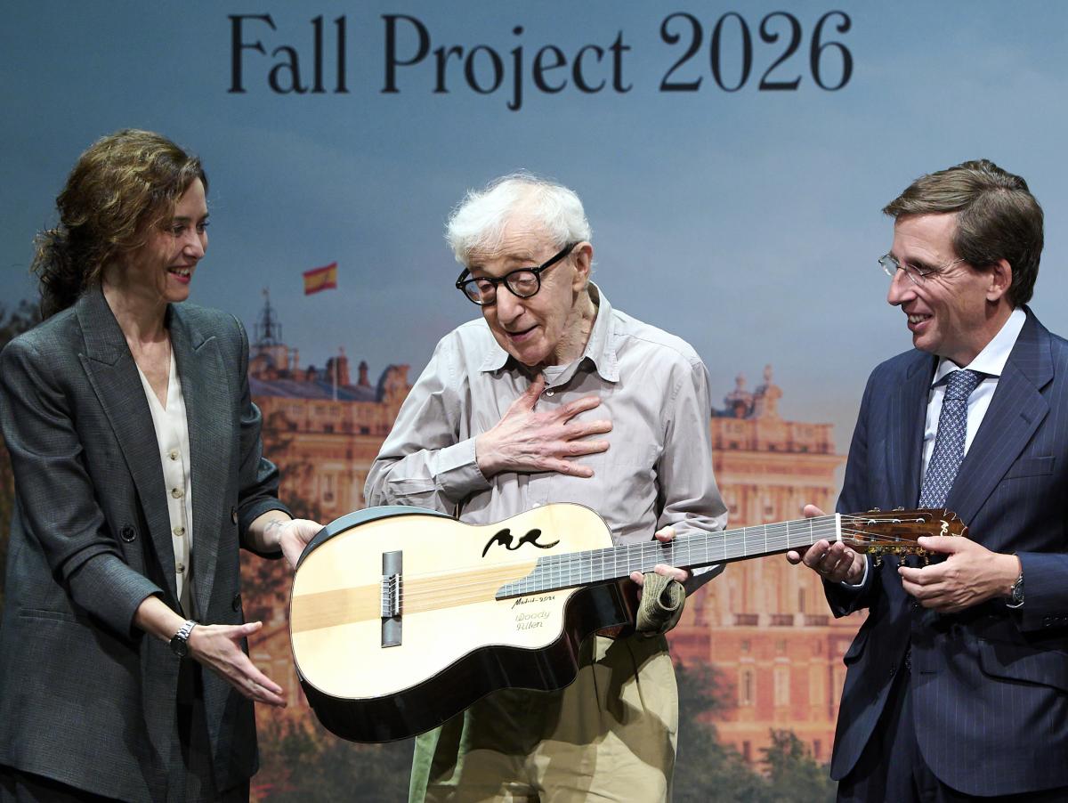 'Bienvenido Mr. Allen': Woody Allen presenta en Madrid su nueva película con el patrocinio de Ayuso y Almeida y sin saber lo que pasa en Sol