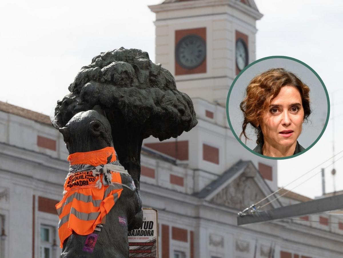 Ayuso pide desalojar Sol en 48 horas: su Gobierno ocupa gratis desde 2002 un edificio del Estado por el que le reclaman 1,75 millones al año