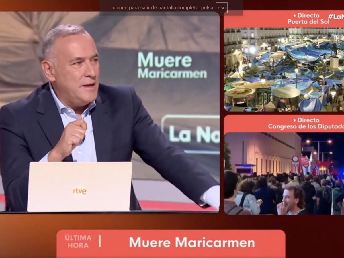 Xabier Fortes señala lo que se ha hecho "en algunas tertulias" con Maricarmen y el presidente de RTVE lo comparte