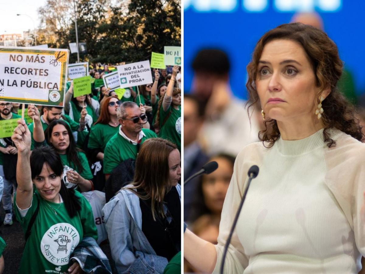 Ayuso acusa al Gobierno de estar detrás de la huelga educativa: "Es una huelga política"