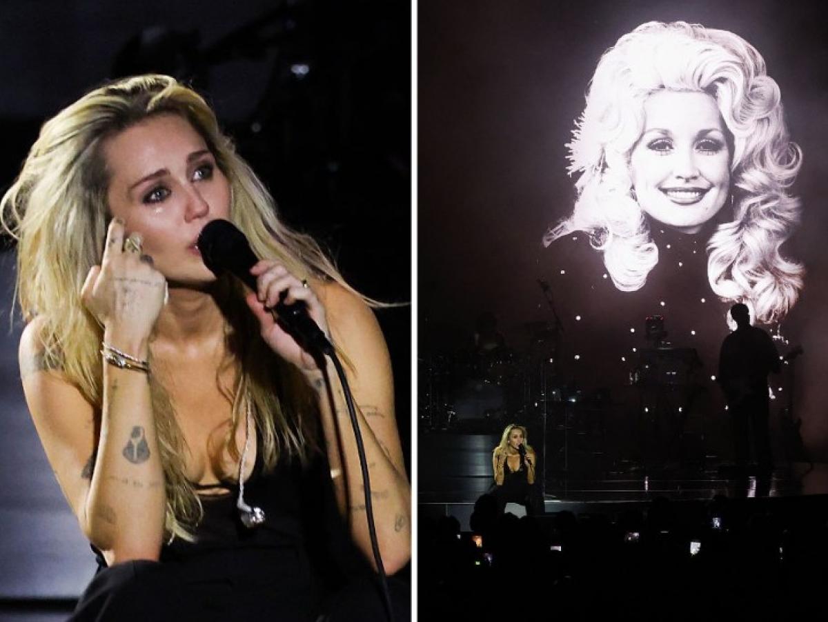 Miley Cyrus rompe a llorar al recordar a Dolly Parton en pleno concierto: "Nada podrá separarnos jamás"