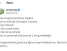 Se lleva 20.000 'me gusta' en X tras responder así al comentado tuit de Jordi Évole