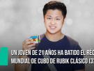 Max Park, un joven de 21 años con autismo, ha batido el récord mundial de cubo de Rubik clásico (3x3x3) en un tiempo de 3.134 segundos