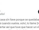 Llama para que le abra la puerta de casa, pero no lo consigue, y se le ocurre esta genialidad