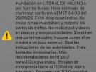 La Generalitat Valenciana y Cataluña envían con antelación un mensaje Es Alert a los móviles ante la alerta roja por lluvias
