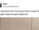 Enseña para lo que ha utilizado su impresora 3D y hace estallar todas las risas