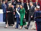 Letizia impecable de verde en una de sus grandes citas oficiales que ha vuelto a reunir a la princesa Leonor y la infanta Sofía