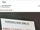 Un bar anuncia cuándo cierra con un sincero cartel que merece ser expuesto en un museo
