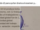 Un profesor pone una pregunta "para quitar drama al examen" y se lleva de respuesta una obra de arte de un alumno