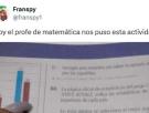 Un profesor de matemáticas arrasa con el ejercicio que ha puesto a sus alumnos: lleva más de 1,6 millones de reproducciones