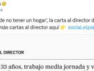 Una mujer de 33 años hace una reflexión en esta carta al director de 'El País' que la podrían escribir millones de personas