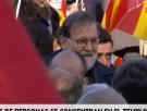 Hay quien está compartiendo este rótulo que ha puesto Telemadrid durante la manifestación del PP