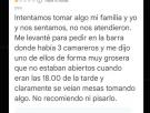 Deja una reseña de una estrella porque no le atienden al estar cerrando y la respuesta del restaurante es de estrella Michelin