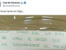 Roban por segunda vez el felpudo a una vecina de Vigo y esta se ve obligada a poner un cartel que es pura educación