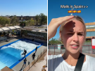Una influencer estadounidense entra en un centro comercial de España y alucina con lo que se encuentra: "Tienen surf, escalada y hasta gente buceando"