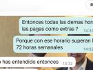 Un camarero pregunta qué pasa con las horas extra: lo que el dueño del bar se atreve a dejar por escrito es FLI-PAN-TE