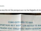 Su regalo de Reyes sufre un retraso y su tía le deja una carta que merece un premio a la idea más ingeniosa del año