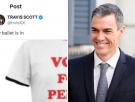 Este tuit del popular rapero Travis Scott con el mensaje 'vote for Pedro' está provocando un terremoto en España