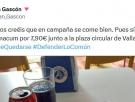 El líder de IU en Castilla y León muestra lo que ha comido por 7,90 euros